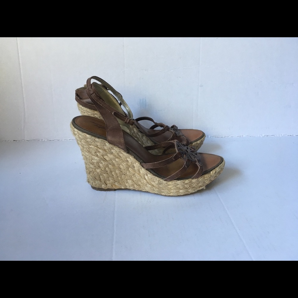American Eagle Outfitters Leather & hemp wedges - Picture 3 of 6
